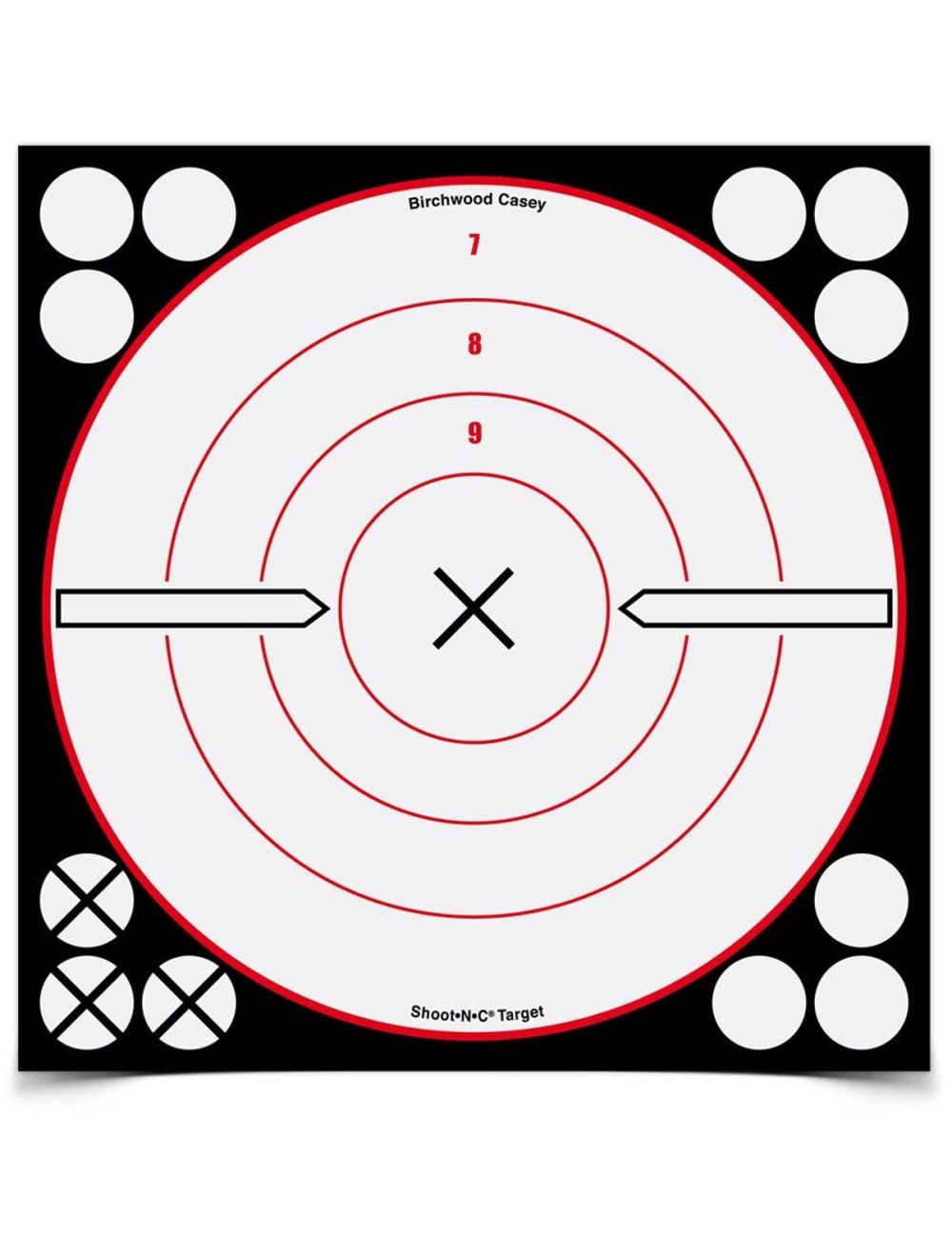 Shoot-N-C 8 Inch White / Black X Bull's-Eye, 6 Targets