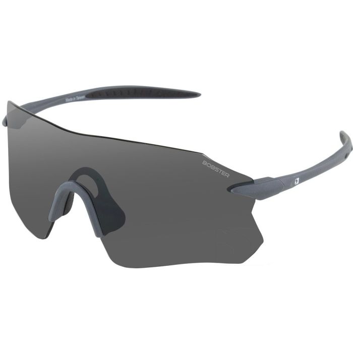 Aero Sunglasses - Matte Gray Frame w/ Smoke Silver Mirror Lens | BOB-BAER01