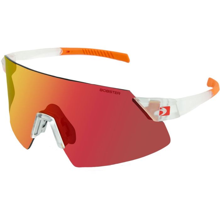 Cadence Sunglasses - Matte Clear/Orange Frame w/ Smoke Black Red Revo/Yellow/Clear Lenses | BOB-BCAD01
