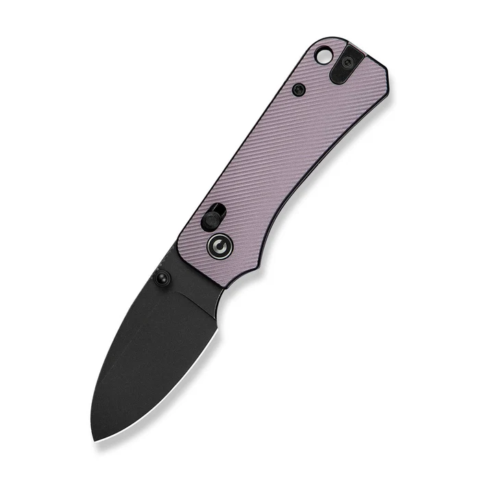 CIVIVI Baby Banter 2 Thumb Stud & Crossbar Lock Knife Purple Aluminum Handle (2.34"" Black Stonewashed Nitro-V Blade) C23074-2 | CIV-C23074-2
