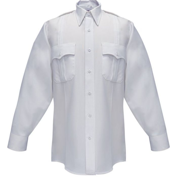 Duro Poplin Long Sleeve Shirt w/ Sewn-In Creases | FLC-F135W54