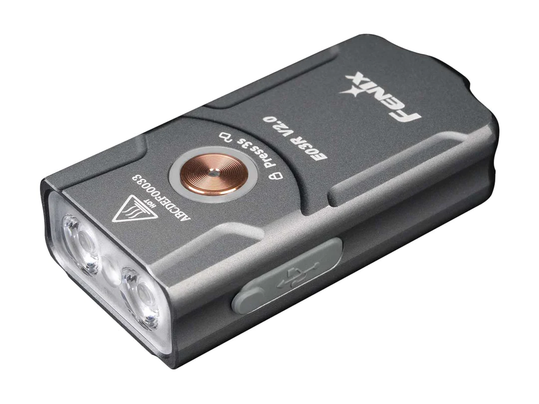Fenix E03 V2.0 Rechargeable Keychain Flashlight | FNX-E03RV2GY
