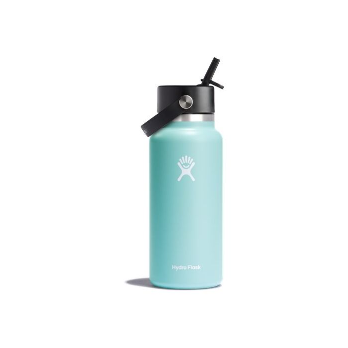 Wide Mouth Insulated Water Bottle w/ Flex Straw Cap