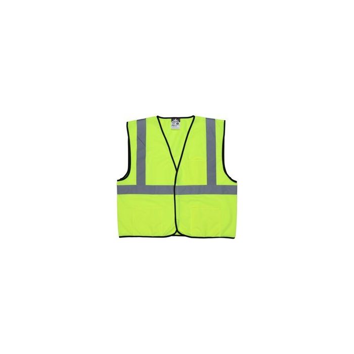 Class 2 Solid Lime Safety Vest | MCR-VCL2SL