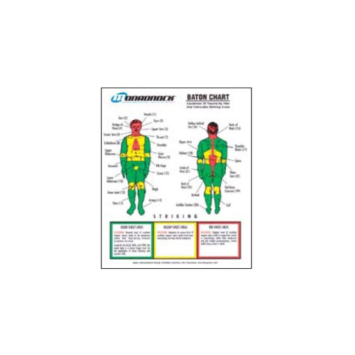 Baton Trauma Zone Poster and Quick Reference Tool | MON-5004