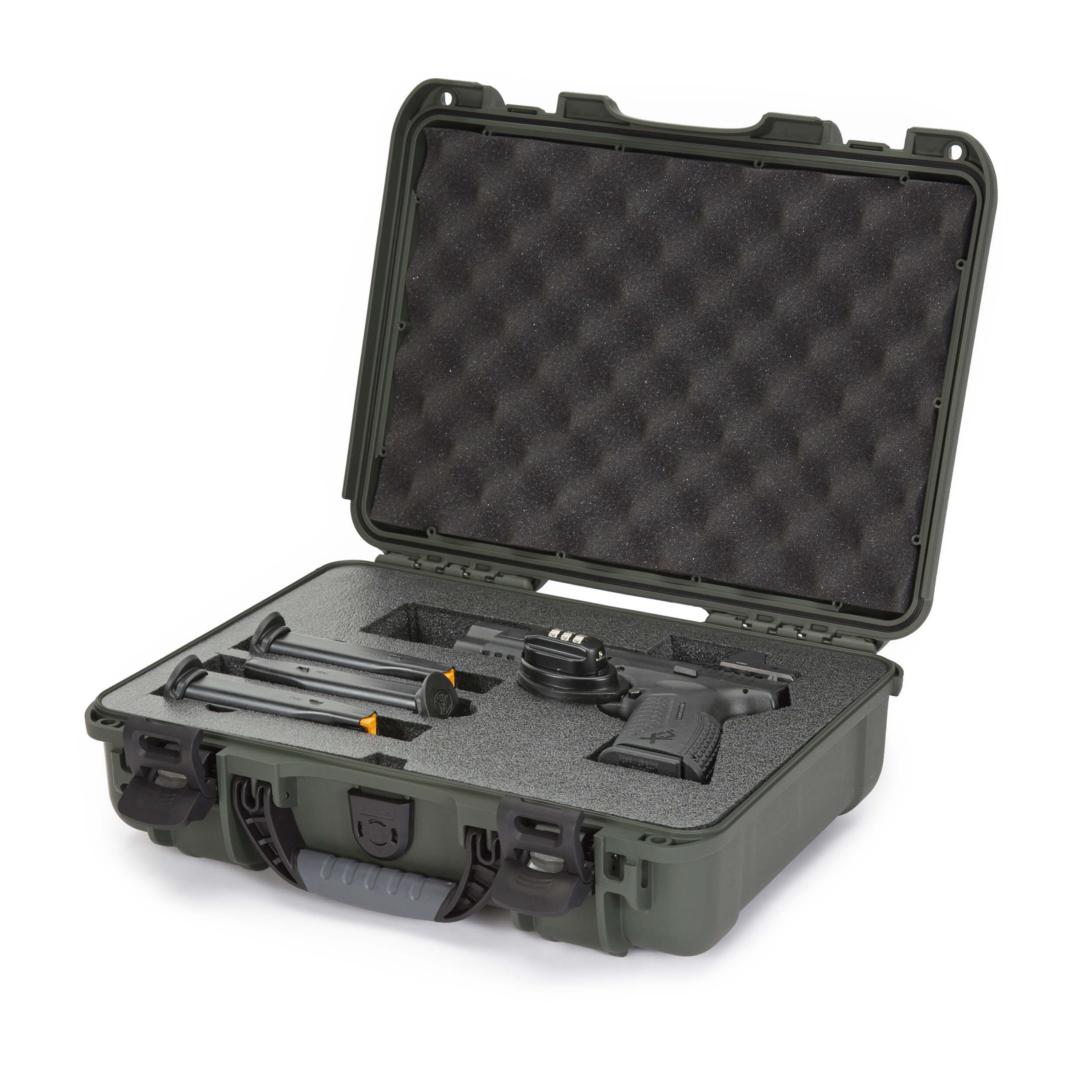 910 Nanuk Case w/foam (21312) for Pistol Optic Ready - Olive | NAN-910S-080OL-0A0-21312