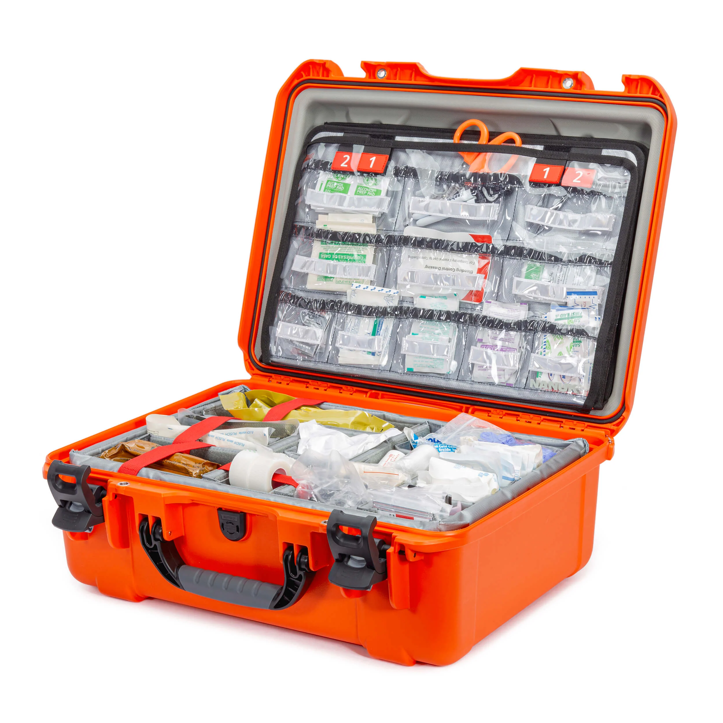 940 Nanuk Case 940 w/lid org. (EMS) - w/divider (EMS) - Orange | NAN-940S-120OR-0A0