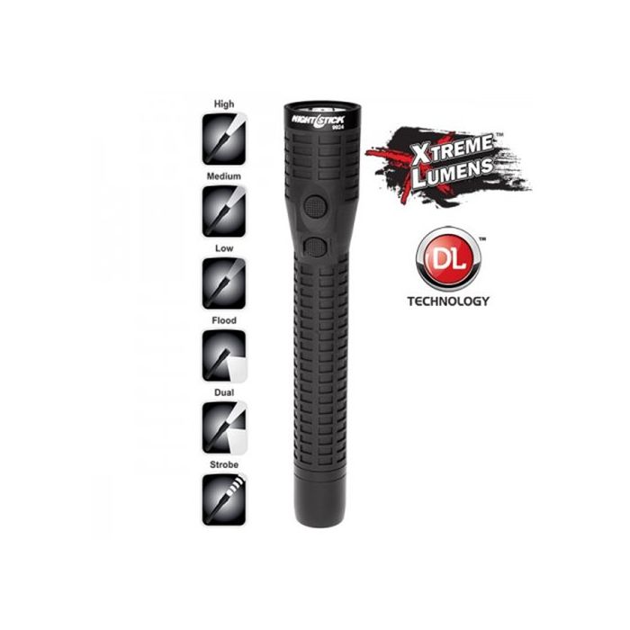 Polymer Duty/Personal-Size Dual-Light Flashlight - Rechargeable