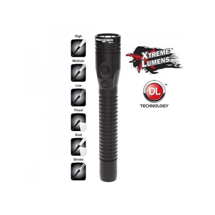 Metal Duty/Personal-Size Dual-Light Rechargeable Flashlight | NS-NSR-9944XL