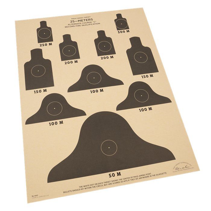 25 Meter ALT-C Qualification Targets (17'' x 22'') | RIR-25METERTARGETS