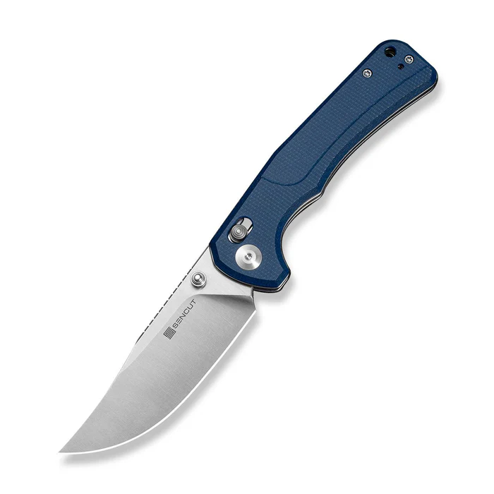 Slybolt Thumb Stud & Crossbar Lock Knife Blue Canvas Micarta Handle | SN-S25001A-2