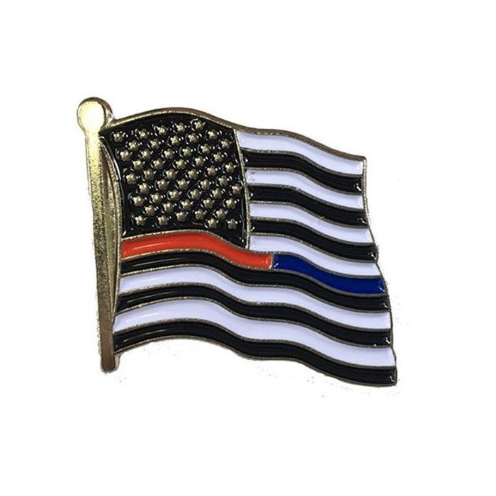 Dual American Flag Pin | TBL-DUALAM