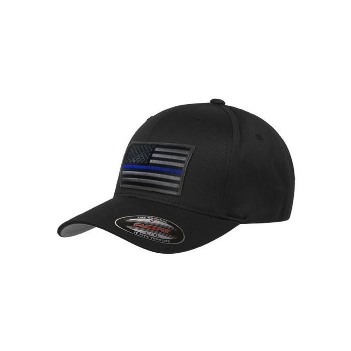 FlexFit Subdued Thin Blue Line Hat | TBL-Flex-Black