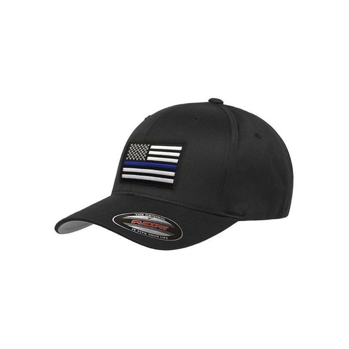 FlexFit Subdued Thin Blue Line Hat | TBL-Flex-Black