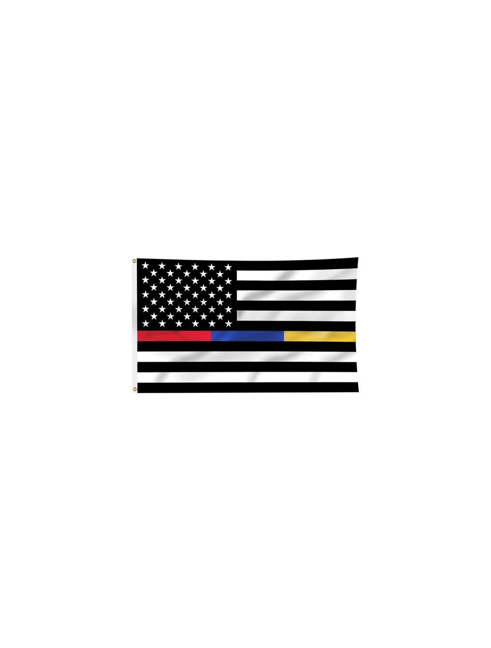 Thin Blue Line American Flag with Grommets