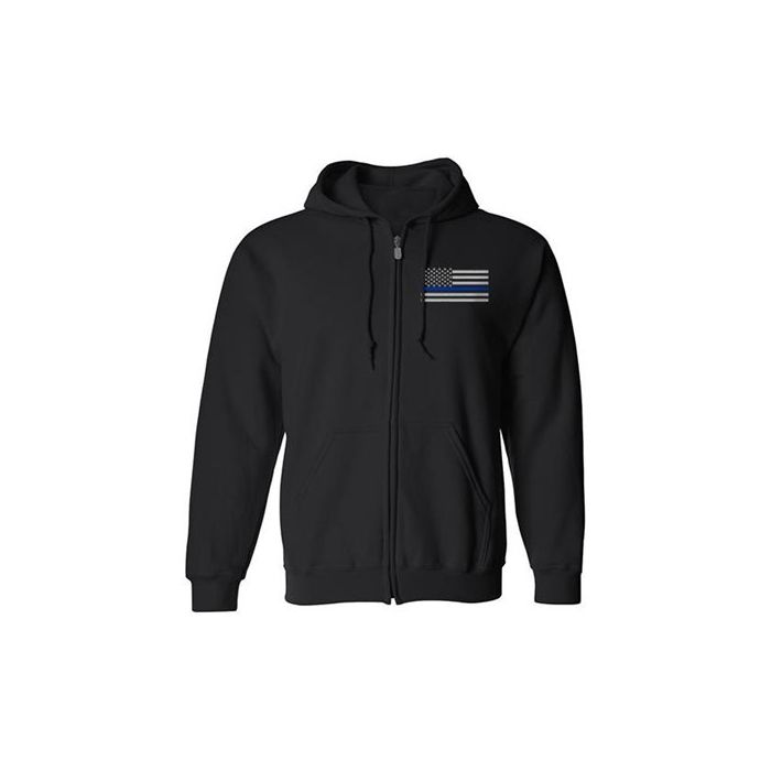 Full Zip - Thin Blue Line American Flag - Unisex | TBL-H-ZIP