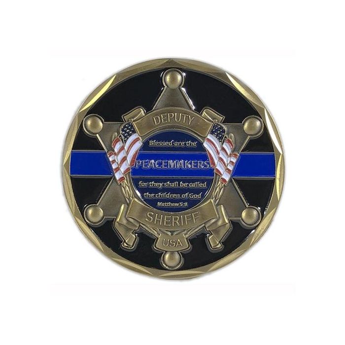 Thin Blue Line Deputy Sheriff St. Michael's Coin | TBL-MAT-CC