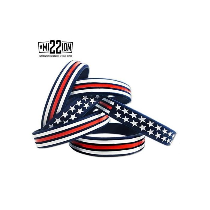 Red, White, and Blue American Flag Bracelet | TBL-AM-Bracelet-RWB