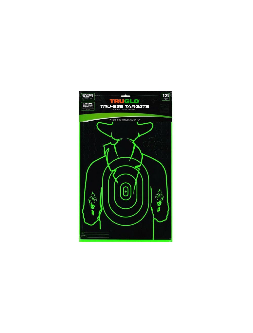 TRU-SEE Gunslinger Target 12X18 - 12 Pack