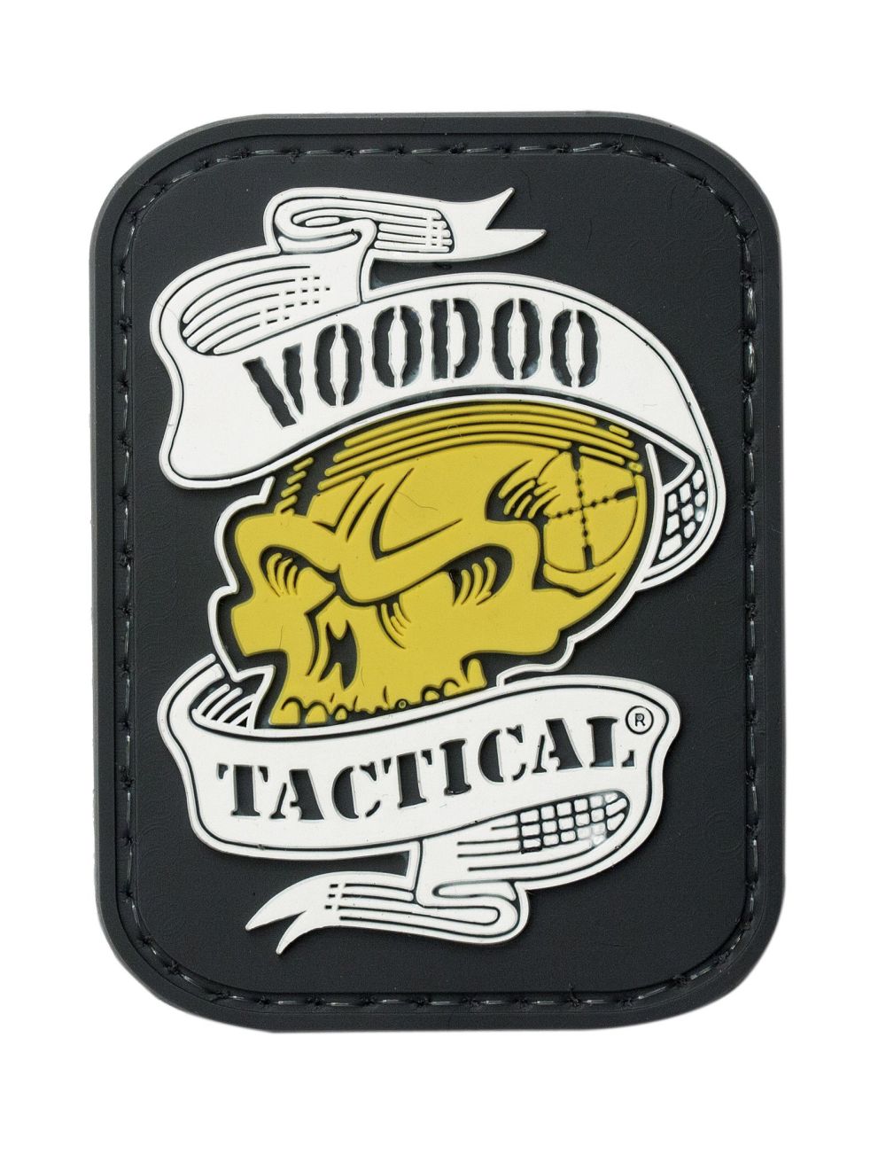 Voodoo Skull With Ribbon Rubber Patch