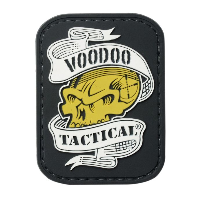 Voodoo Skull With Ribbon Rubber Patch | VDT07-0816000000