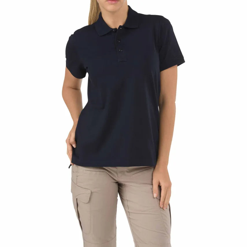 Hamilton TWP FD - Women's Tactical Jersey Short Sleeve Polo - Navy