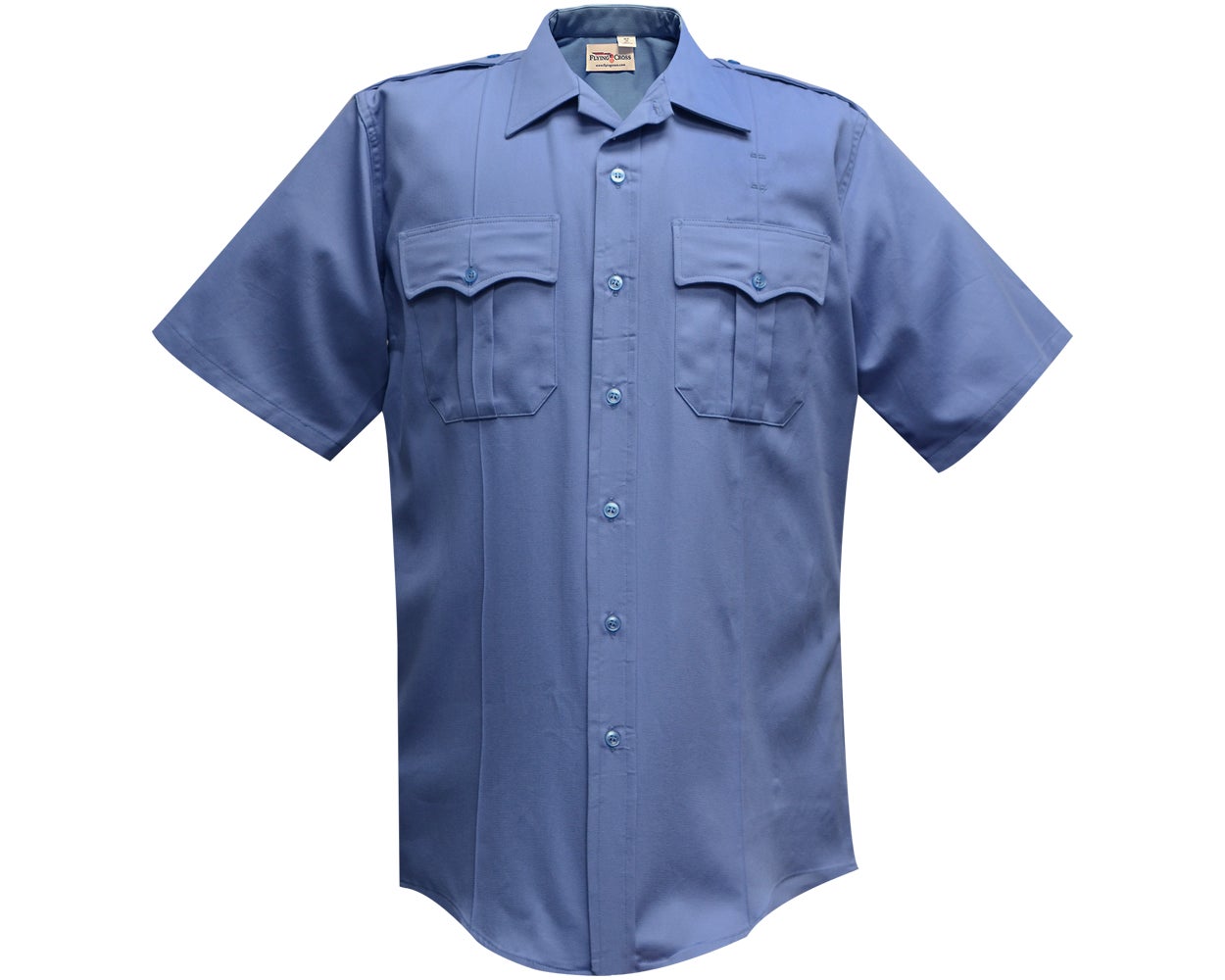 Washington Courthouse Fire - NFPA Compliant 100% Cotton Men's Short Sleeve Shirt - Med Blue