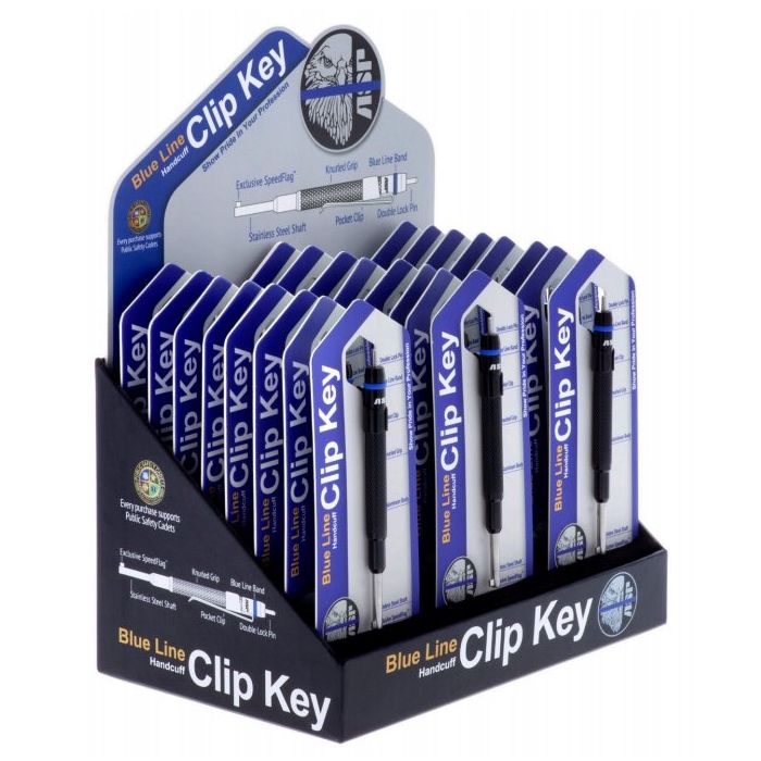 Blue Line Handcuff Key 24 Piece Display