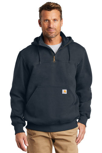 Whitehall FD - Carhartt Rain Defender Paxton Heavyweight Hooded Zip Mock Sweatshirt - Navy