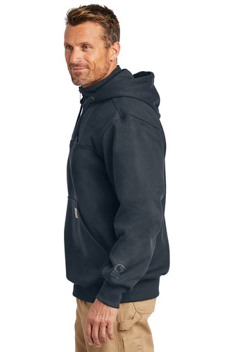 West Licking Joint Fire District - Carhartt Rain Defender Paxton Heavyweight Hooded Zip Mock Sweatshirt - Navy