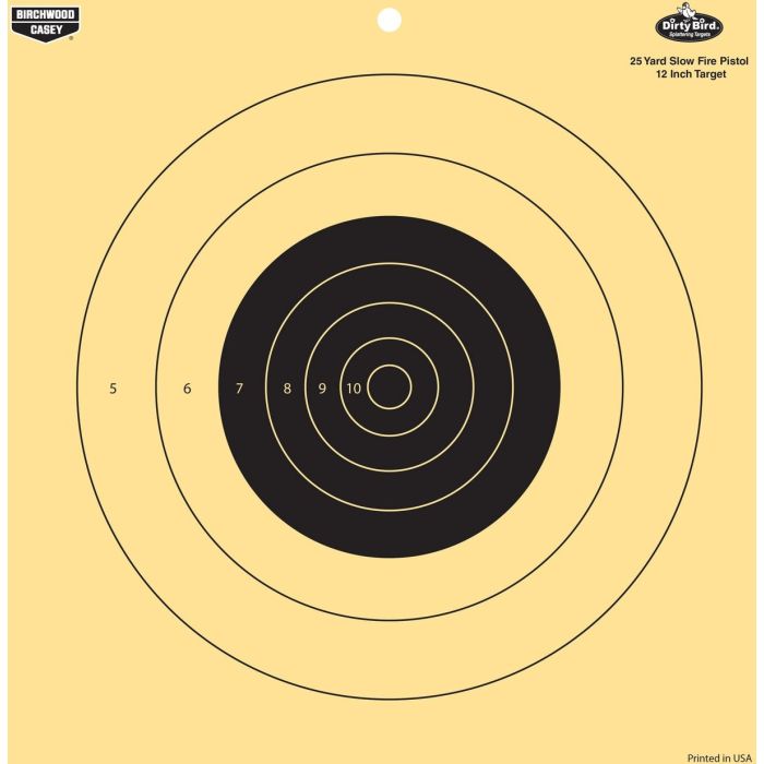 Dirty Bird 12 Inch 25 Yard Pistol Reactive Target - 12 Targets