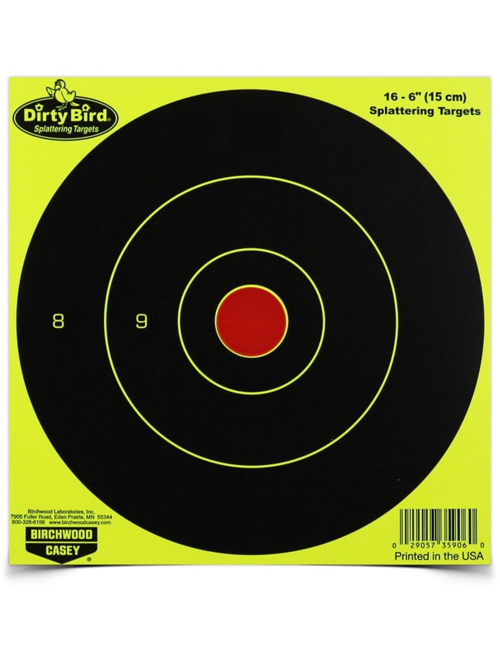 Dirty Bird 6 Inch Yellow Round Target