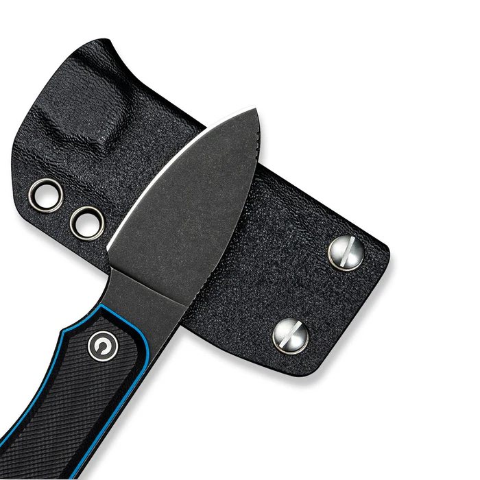 CIVIVI Baby Banter Fixed Blade Knife Black / Blue G10 Handle | CIV-C23045-1