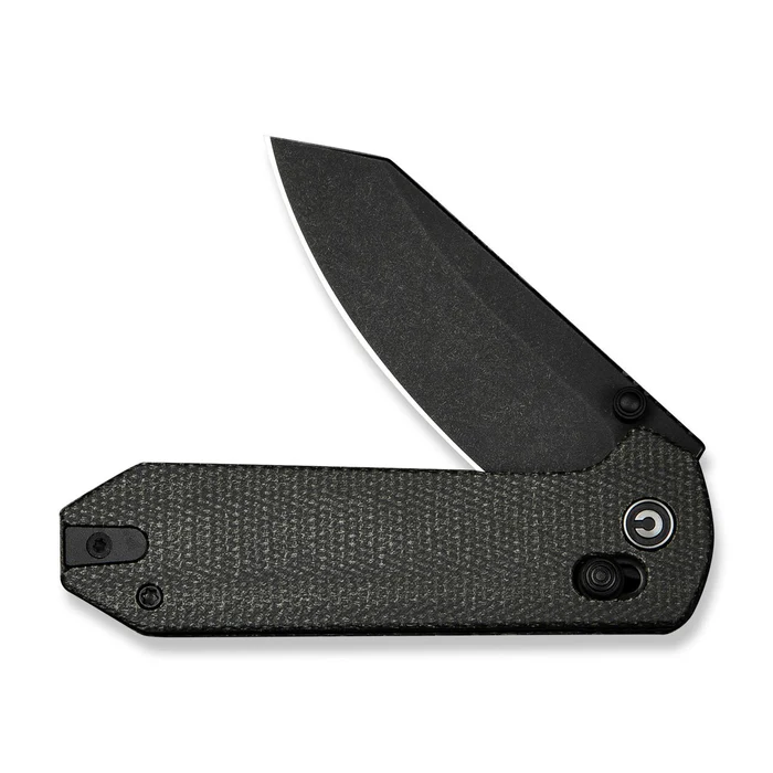CIVIVI Yonder Thumb Stud & Crossbar Lock Knife Dark Green Canvas Micarta Handle | CIV-C23073B-1