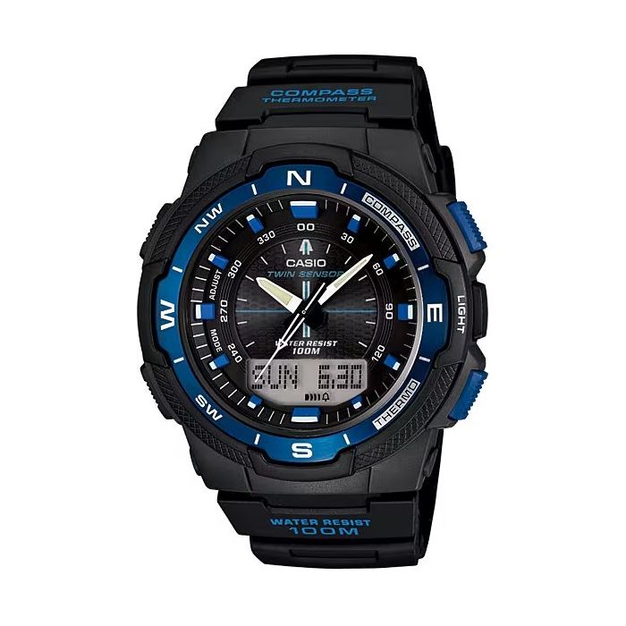 Dual Sensor Analog-Digital Watch w/ Digital Compass & Thermometer