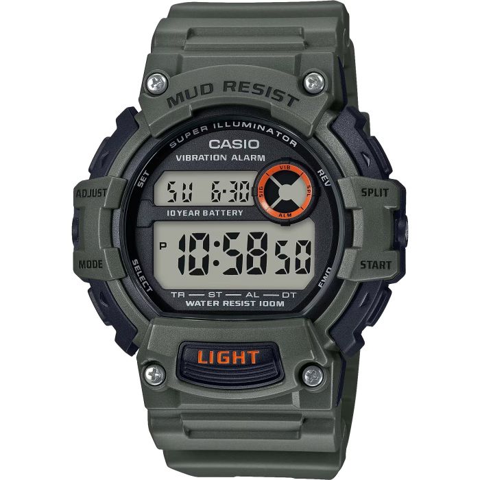 Mud-Resistant Digital Watch w/ Vibration Alarm