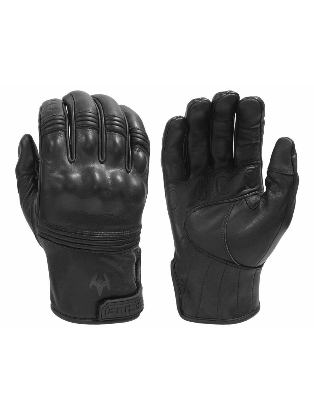 All-Leather Gloves with Knuckle Armor