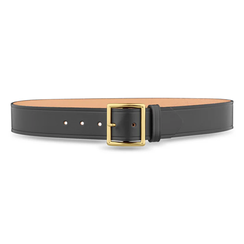1-3/4"" Plain Leather Garrison Belt with Gold Buckle | DTY-1611