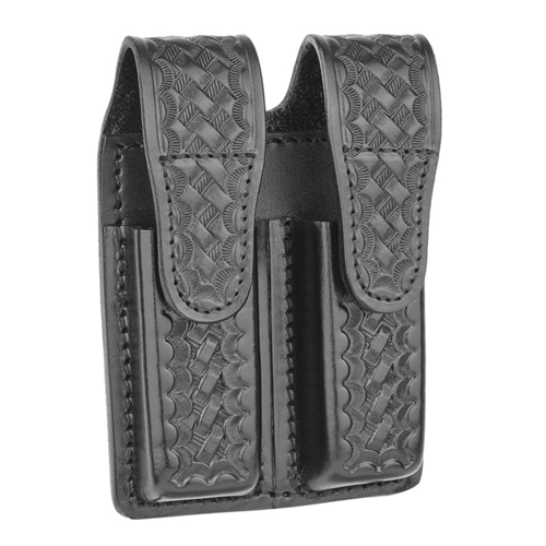 Basketweave Leather Double Magazine Holder for 9MM | DTY-8521M