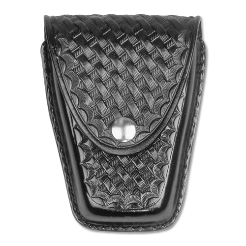 Basketweave Leather Standard Closed Single Cuff Case | DTY-8821