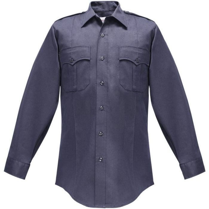Duro Poplin Long Sleeve Shirt w/ Sewn-In Creases