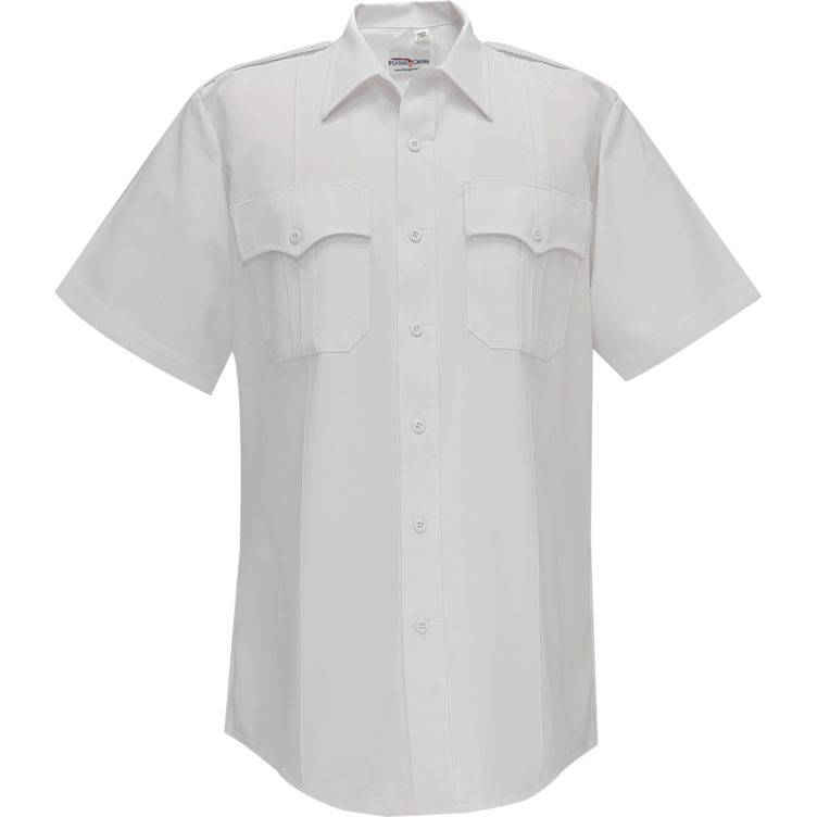 Duro Poplin Short Sleeve Shirt w/ Sewn-In Creases | FLC-F185R54
