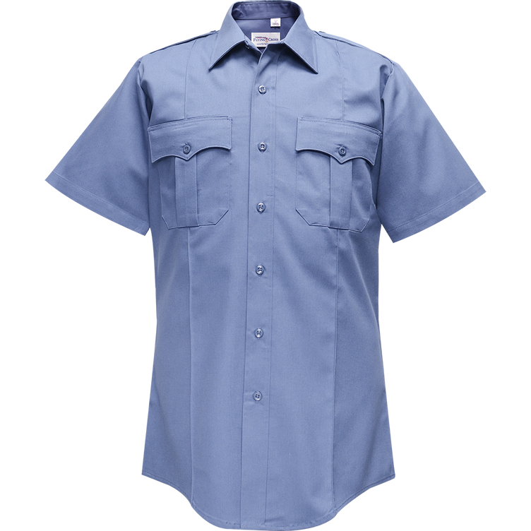 Duro Poplin Short Sleeve Shirt w/ Sewn-In Creases | FLC-F185R54