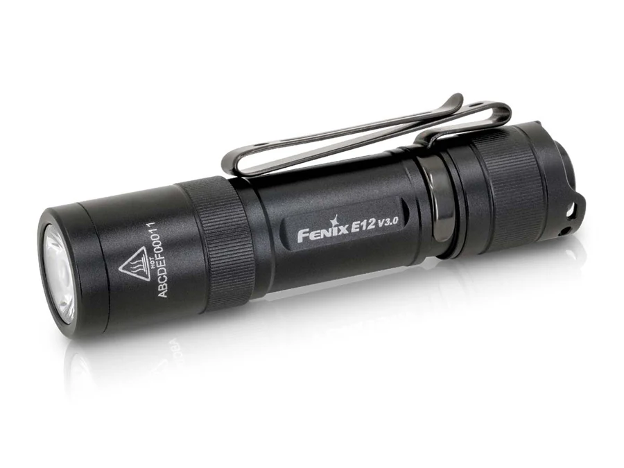 Fenix E12 Black 200 Lumens Flashlight | FNX-EV12V3BK