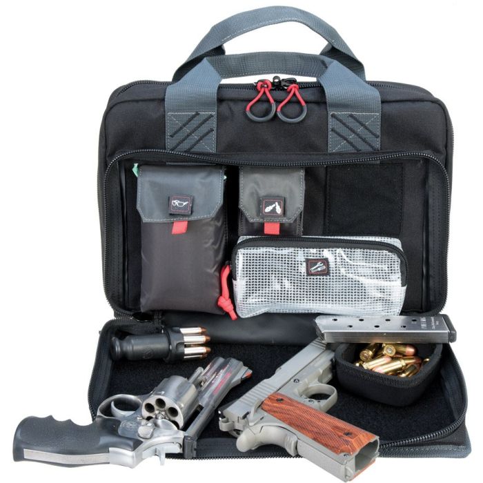 Quad Pistol Range Bag w/ Mag Storage & Dump Cup