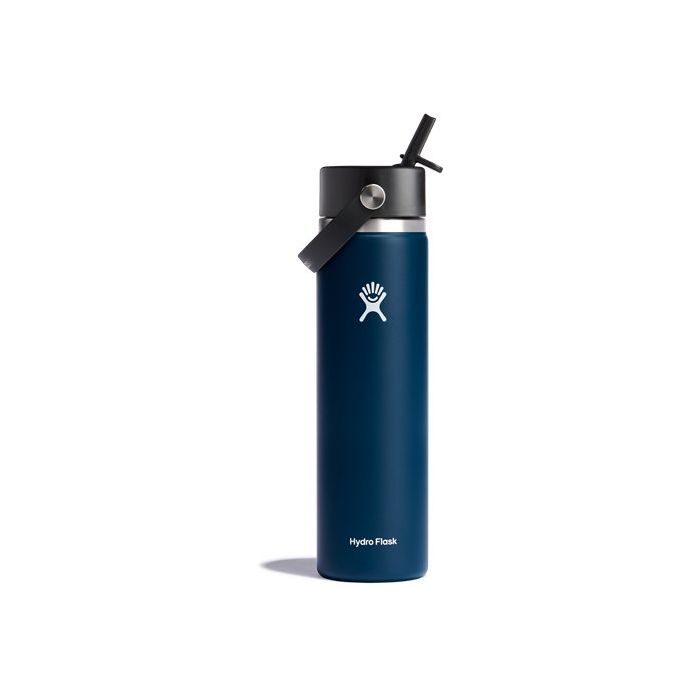 Wide Mouth Insulated Water Bottle w/ Flex Straw Cap