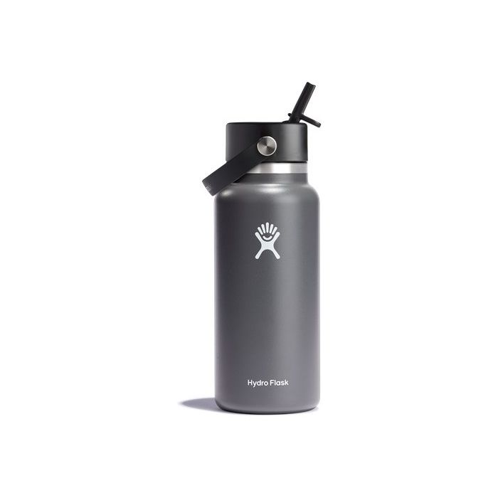 Wide Mouth Insulated Water Bottle w/ Flex Straw Cap