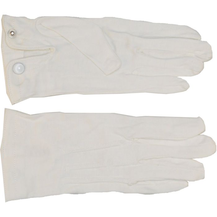 Parade Snap Gloves - Raised Pointing - White