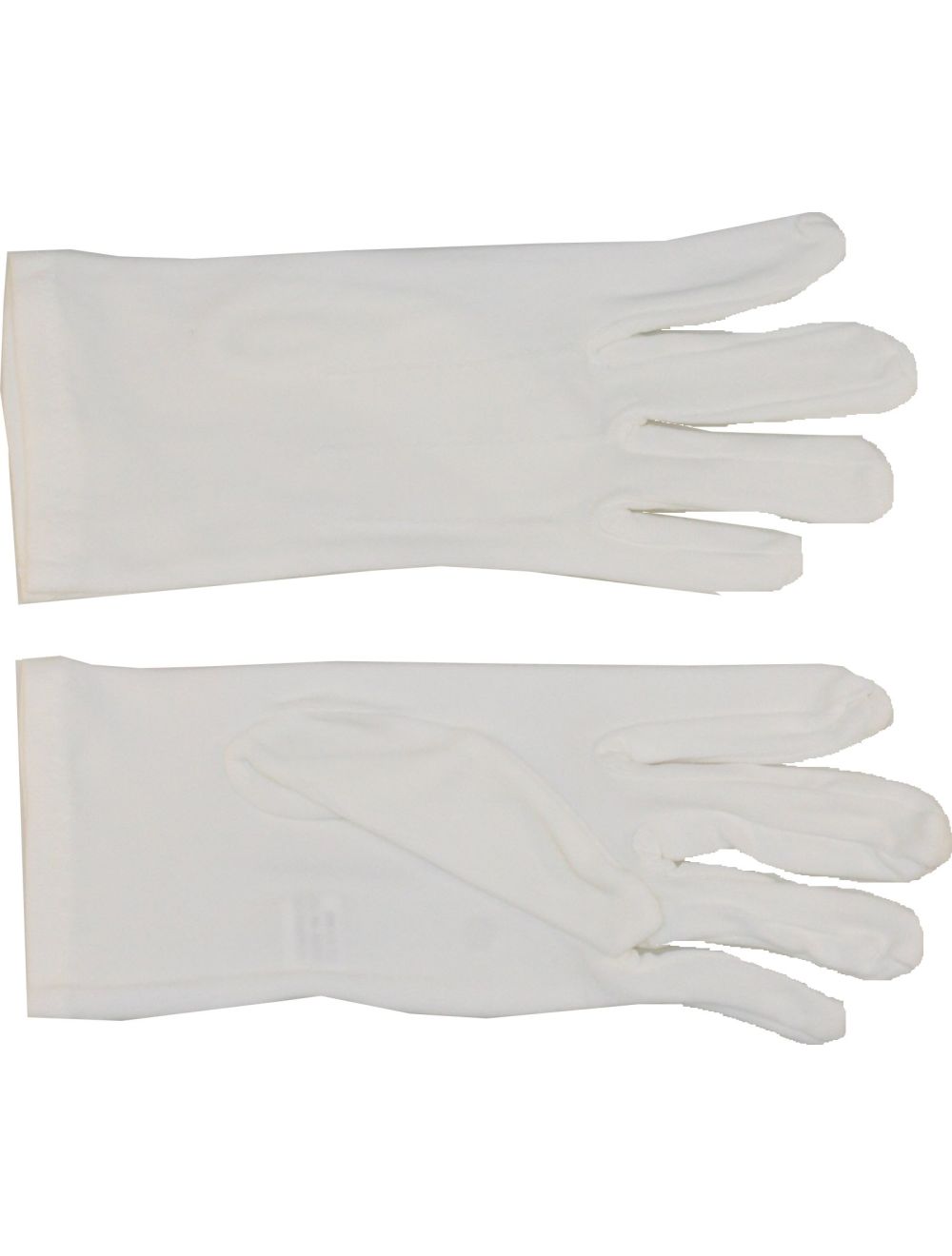 Parade Slip-On Gloves - Nylon Stretch w/ Raised Pointing - Womens White