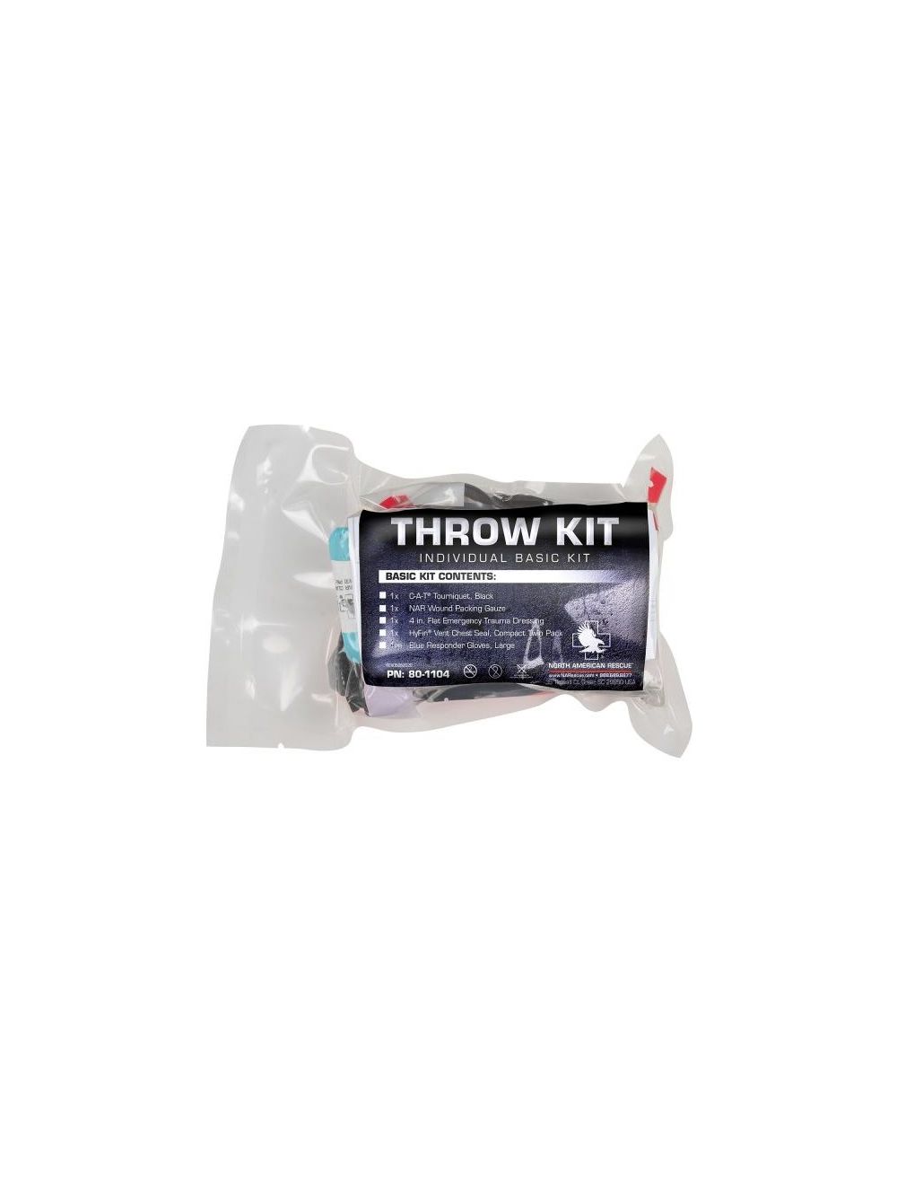 Basic Individual Throw Kit w/ Wound Packing Gauze